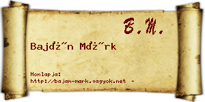 Baján Márk névjegykártya
